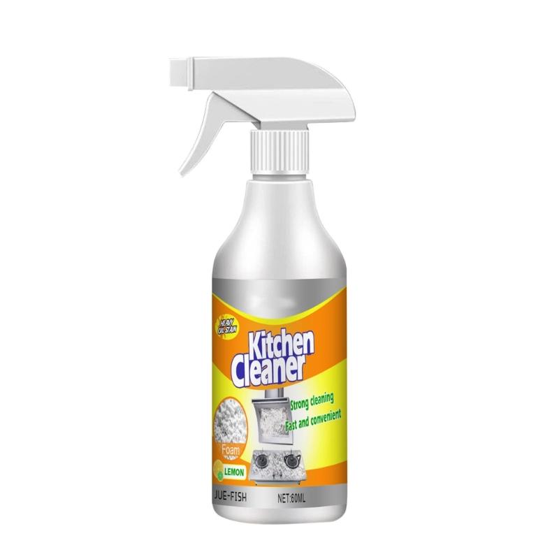 3 шт. 60 мл Кухонный Очиститель Вытяжки Очиститель Жирных Пятен Многоцелевой Очищающий Артефакт Бытовой для Посуды Барбекю Гриля 1 white Mixingtime
