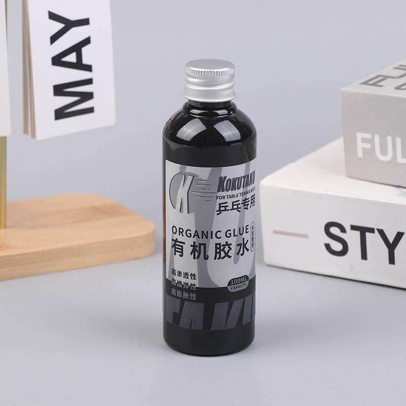 100 мл Профессиональный клей для настольного тенниса Speed Glue с кисточкой, Очиститель для резины на ракетке для пинг-понга 100Ml gray Great Capacity
