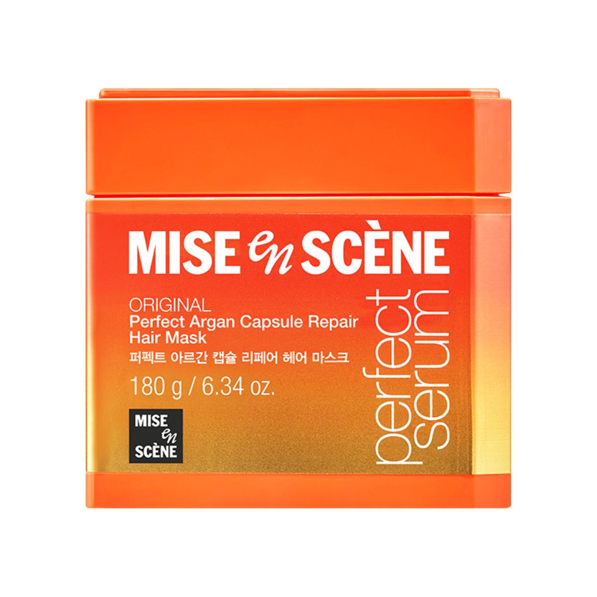 Mise en Scene Perfect Argan Capsule Восстанавливающая маска для волос Интенсивный уход 180 г red