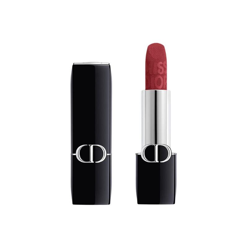 DIOR Классическая помада для губ с принтом Rose Pink Увлажняющая Легко наносится Стойкая #720 красный