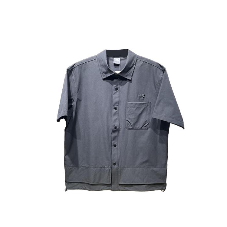 Мужские рубашки New Balance Черные С воротником Умеренные AMJ42305-BK XL gray