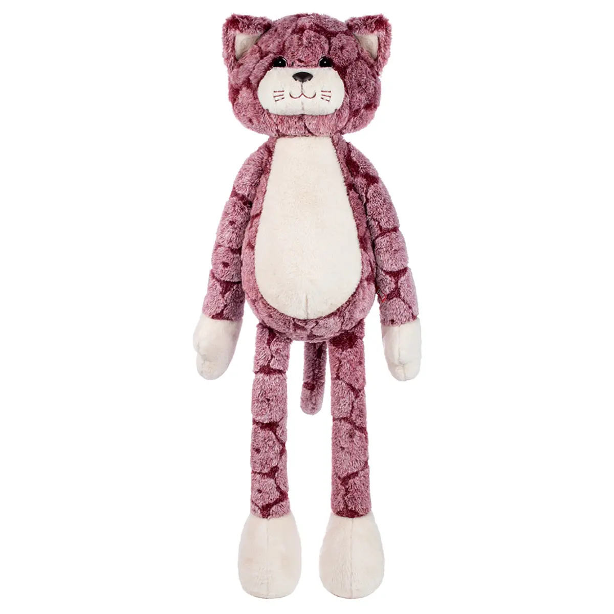 Мягкая игрушка Кот Fancy 85 см белый бордовый кот 85 см белый бордовый