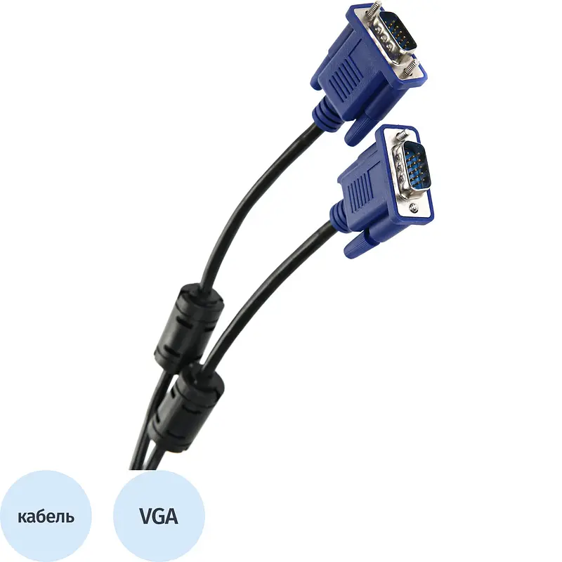 Кабель TV-Com VGA-VGA 1.8 м чёрный vga 1.8 м для монитора чёрный