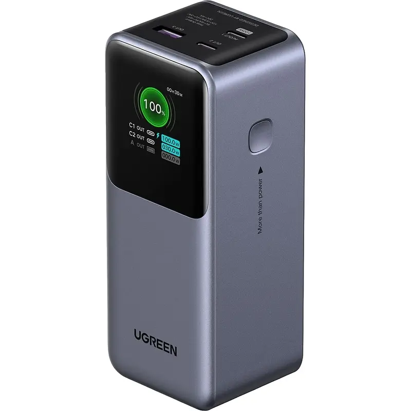 Внешний аккумулятор Ugreen PB721 20000 мАч 130W серый 20000 мАч 130W для телефонов и планшетов серый