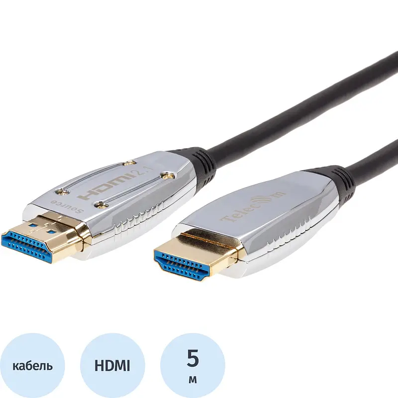Кабель Telecom HDMI-HDMI 5 метров черный hdmi 5 м для телевизора черный