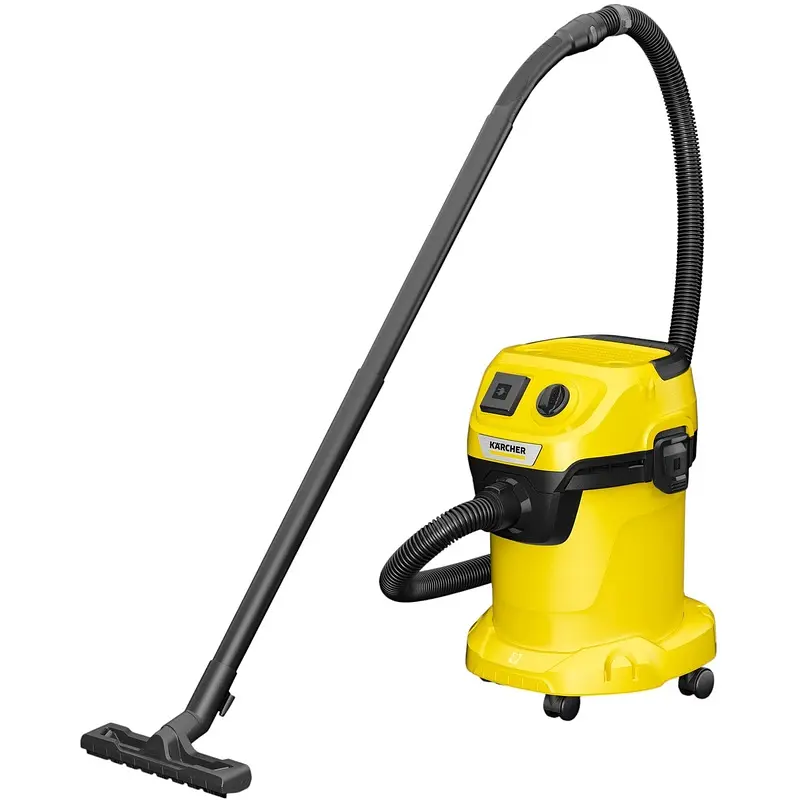 Пылесос строительный Karcher WD 3 P жёлтый 17 л для сухой и влажной уборки 17 л 1000 Вт жёлтый