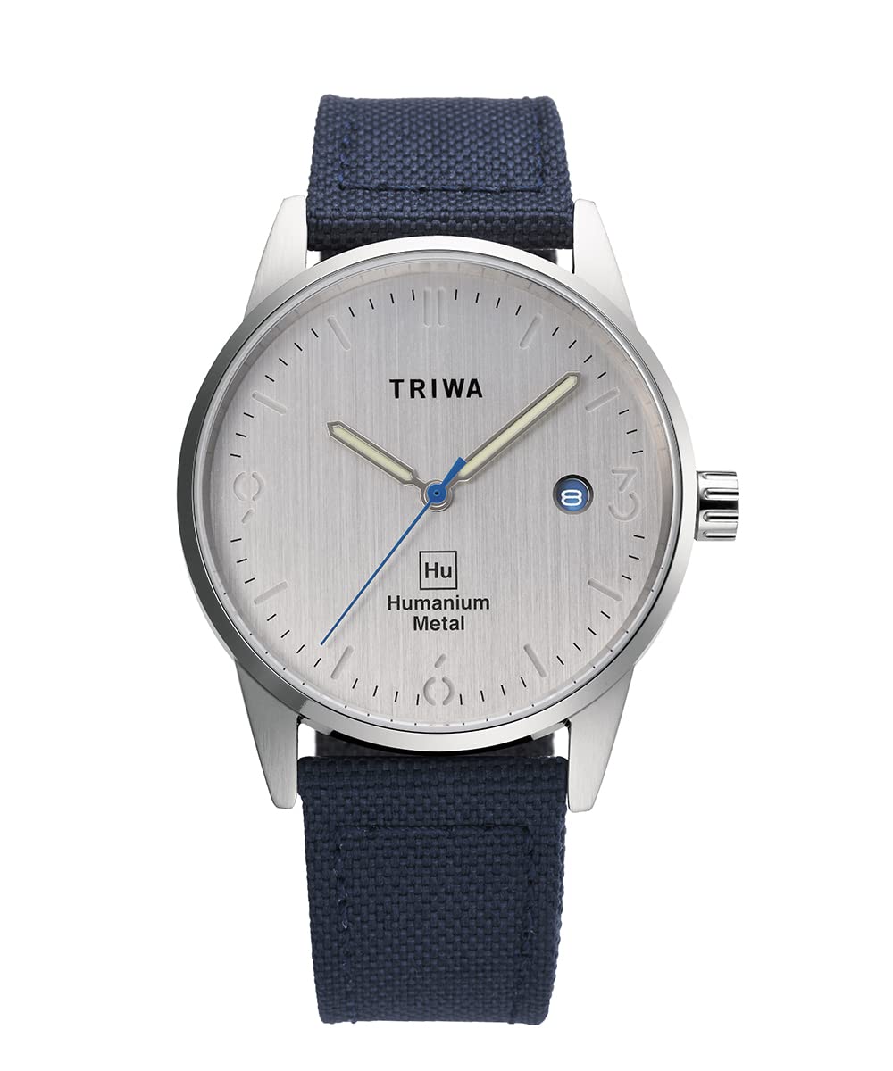 Часы TRIWA HUMANIUM TIME FOR PIECE Ремень из переработанного холста, регулярный импорт, Швеция, скандинавский дизайн, мужские и женские (унисекс) HU39LB-CL080712 серебряный Nippon-Mart