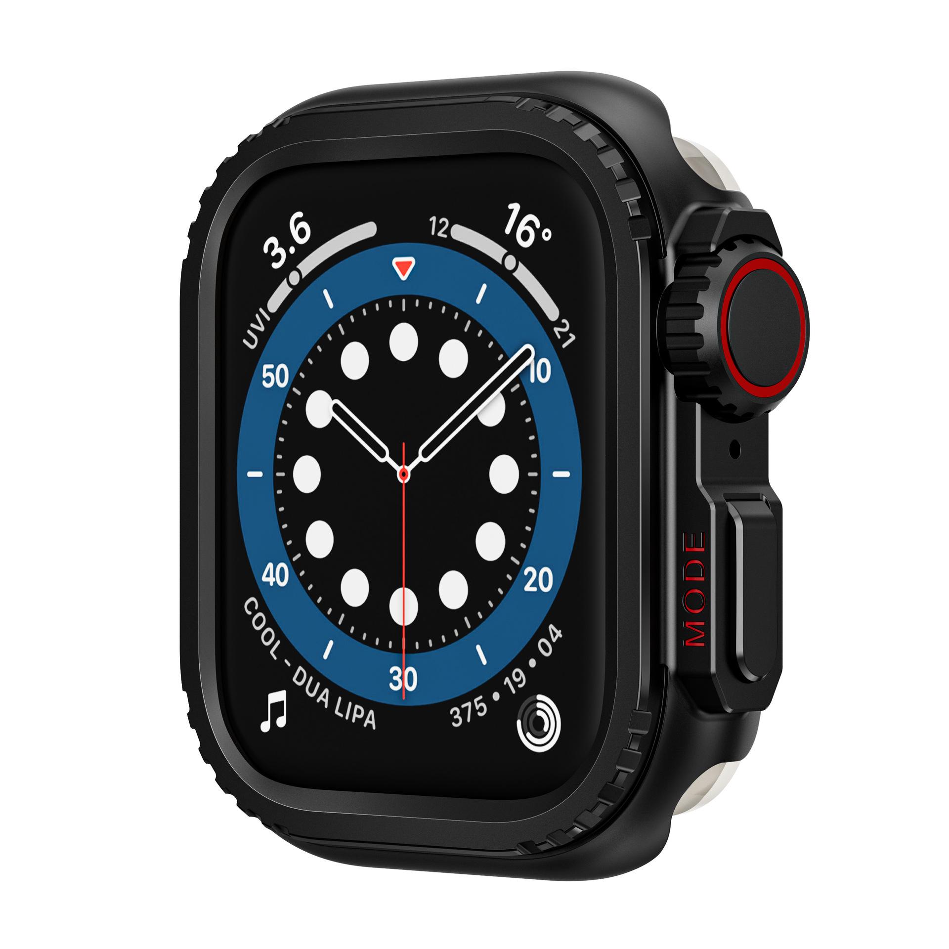 Совместимый ультраметаллический чехол для Apple Watch Series 9 (44/45мм) 49MM (Ultra/Ultra 2) чёрный GadgetGrip