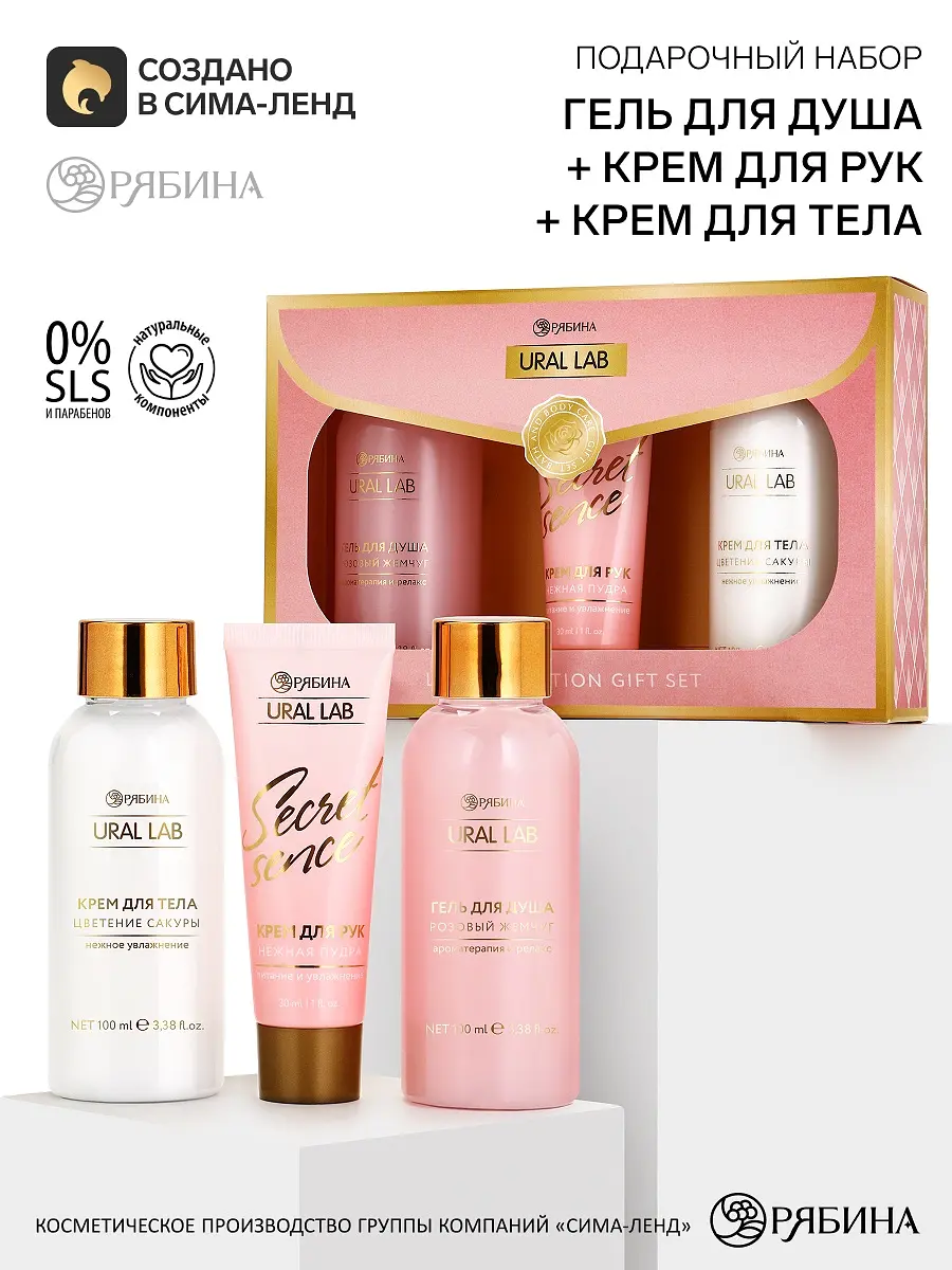 Подарочный набор URAL LAB Nude Mood мини розовый