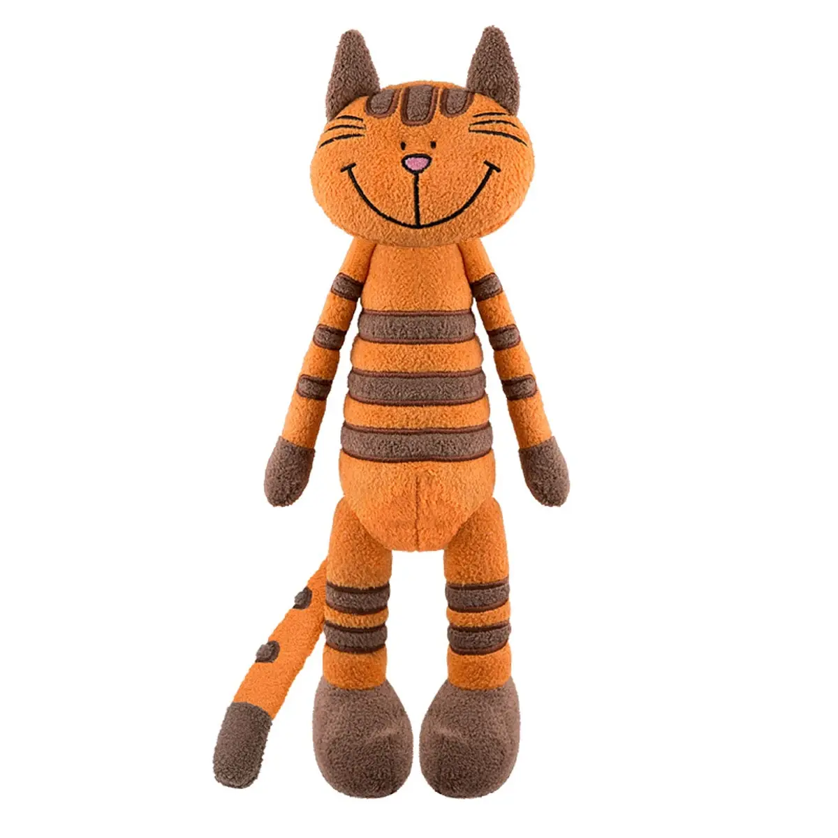 Мягкая игрушка Кот рыжий Полосатик 33 см оранжевый MaxiToys для детей от 3 лет 33 см оранжевый