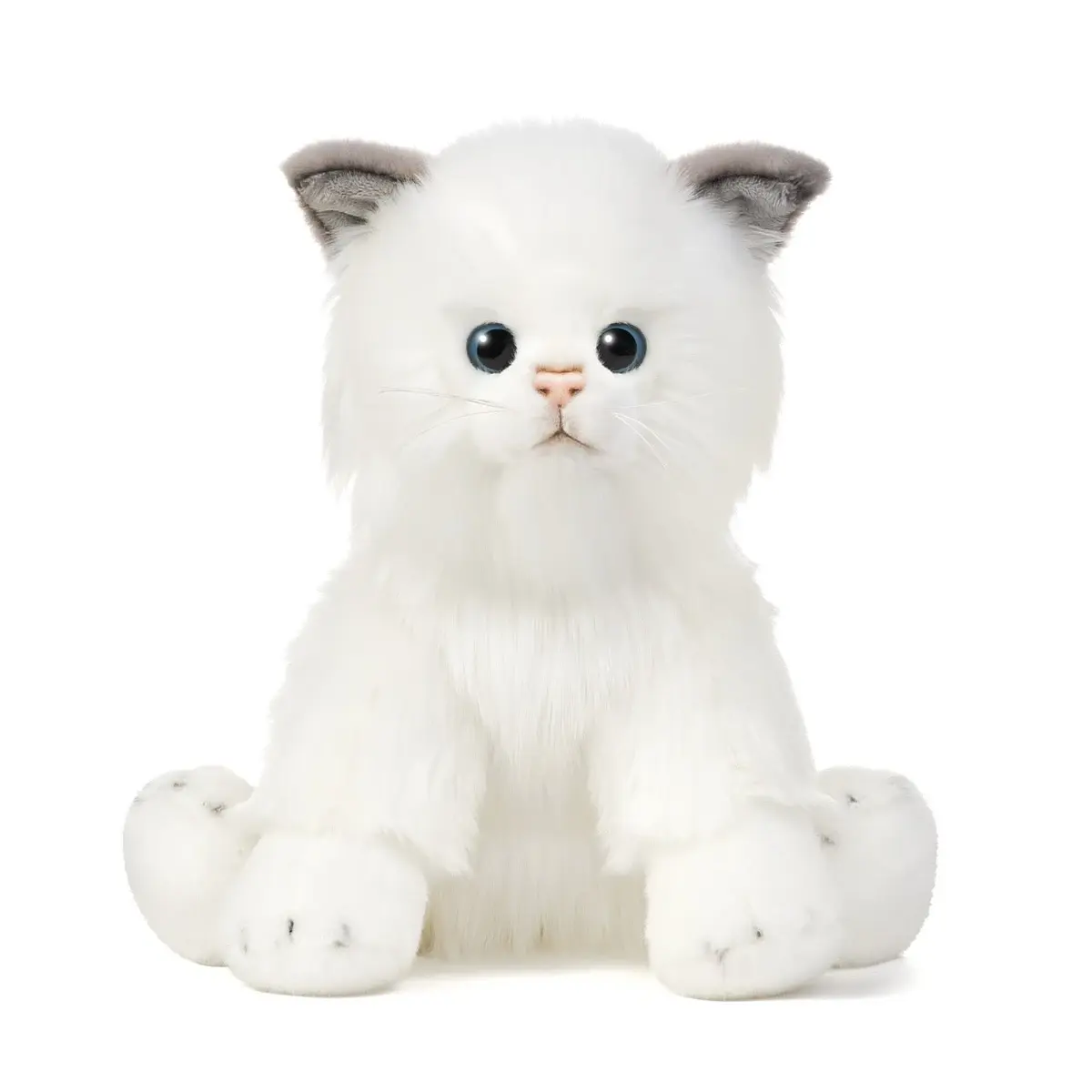 Мягкая игрушка Котик Турецкая Ангора 25 см белый MaxiToys для детей пушистый 25 см белый