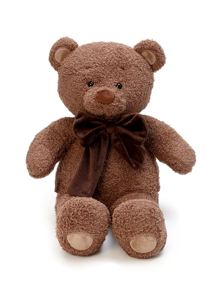 Мягкая игрушка Мишка Коди с бантом коричневый 35 см Kult of toys для детей и взрослых с бантом 35 см
