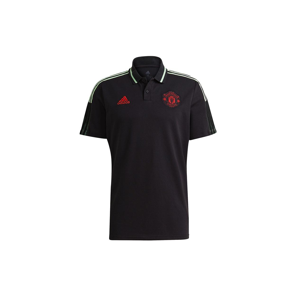 adidas MENS Mufc Polo Manchester United Football Polo Shirt Black Men s GR9578 XS black