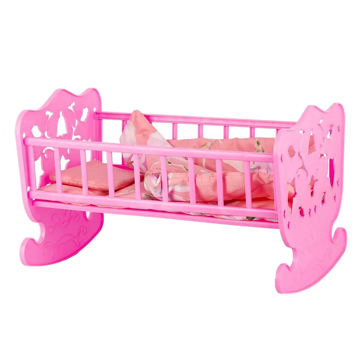 Кровать кукольная Совтехстром с бельём 48×30 см