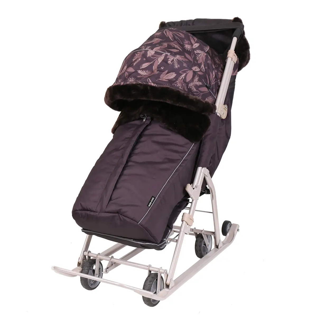 Санки-коляска Nika Kids Ника Детям 7-5H шоколадный