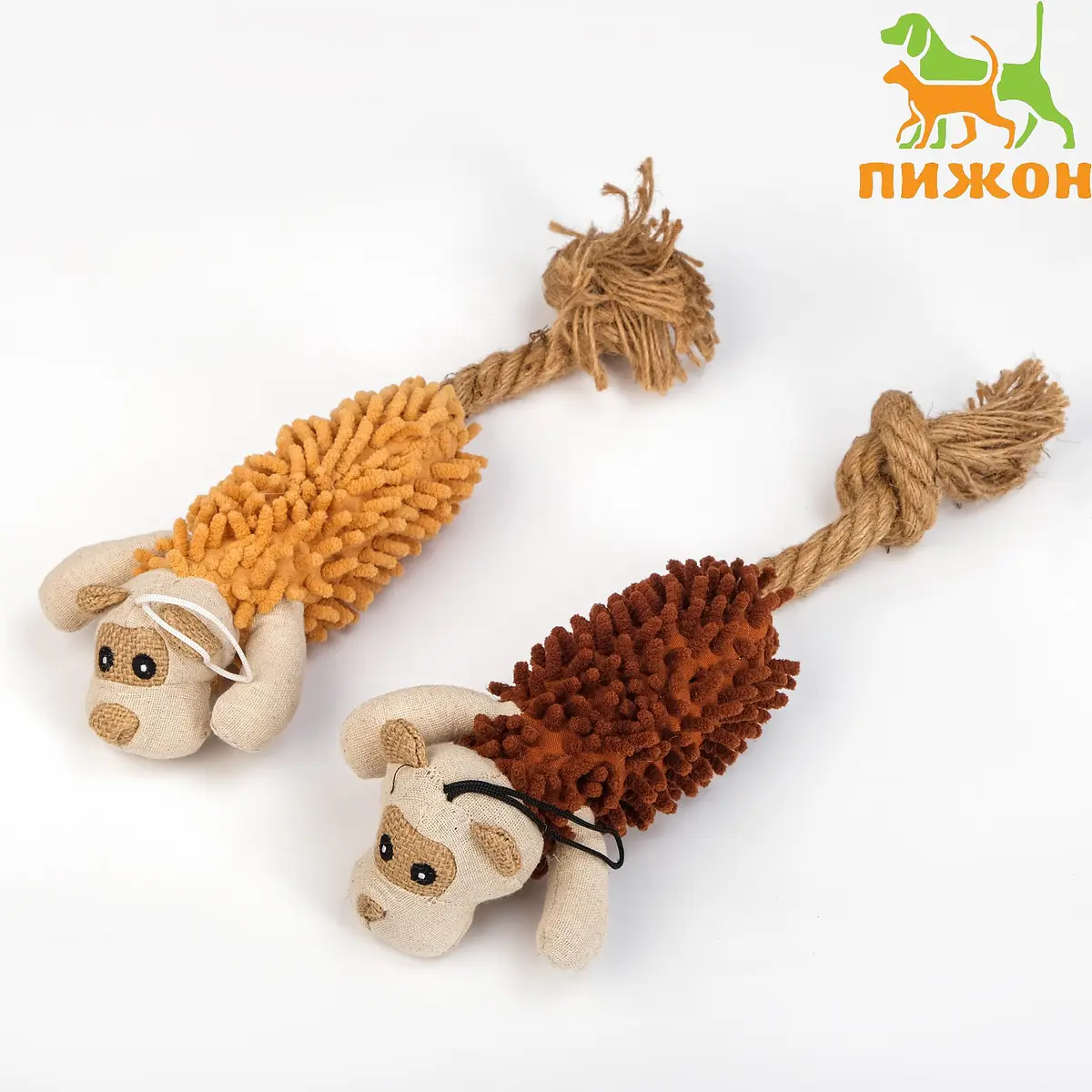 Мягкая игрушка для собак Пижон Пес коричневая
