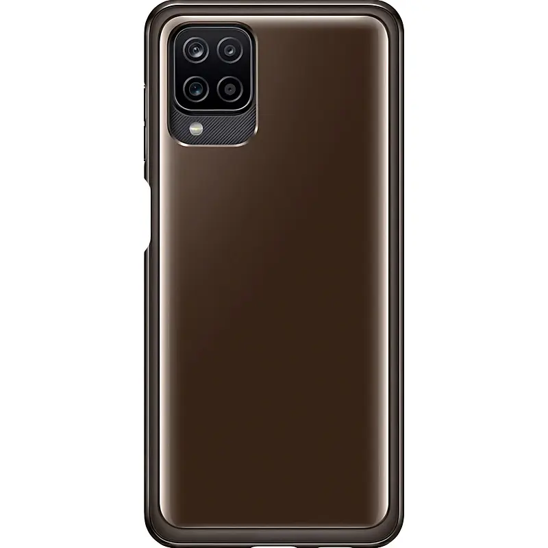Чехол-накладка Samsung Soft Clear Cover для Galaxy A12 черный силиконовый прозрачный для Galaxy A12 черный