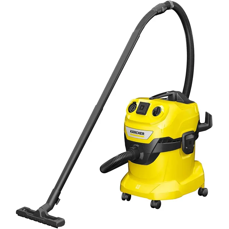 Пылесос строительный Karcher WD 4 P жёлтый 20 л для сухой и влажной уборки 20 л жёлтый