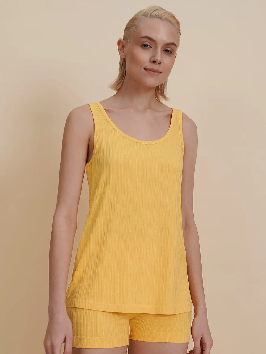 Пижама Pelican с шортами и майкой жёлтая