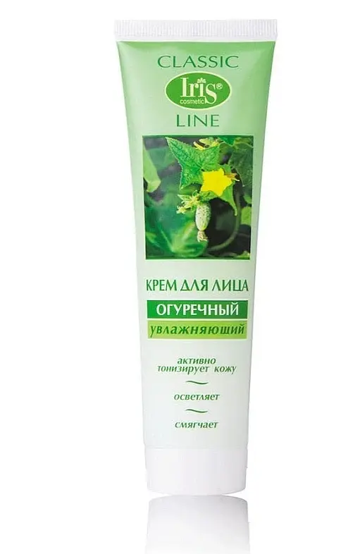 Крем для лица увлажняющий огуречный 100 мл IRIS IRIS Cosmetic увлажняющий огуречный 100 мл для любого типа кожи