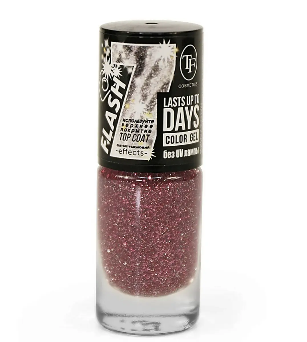 Лак для ногтей TF Color Gel Flash красный TF COSMETICS для дизайна без УФ-лампы 8мл красный