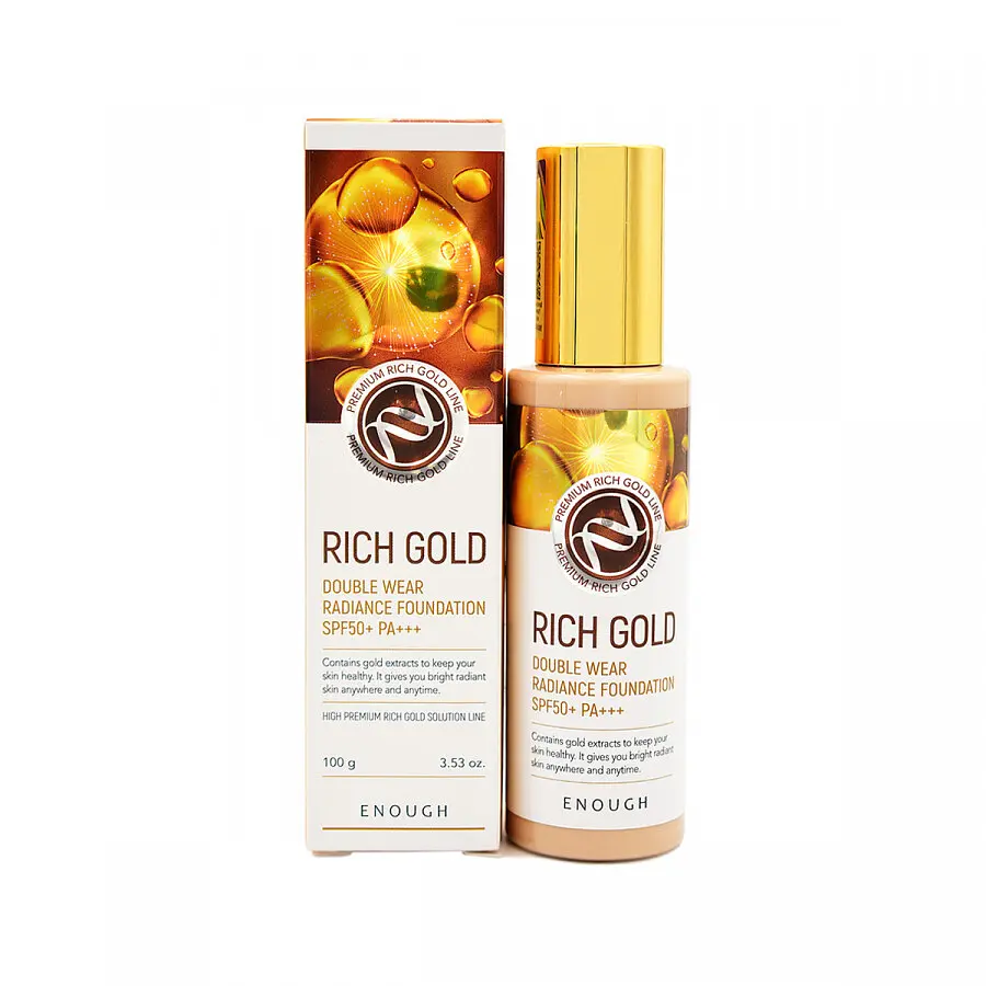 Тональный крем ENOUGH Rich Gold Double Wear омолаживающий SPF50+ 100 г омолаживающий с золотистыми пигментами SPF50+ 100 г