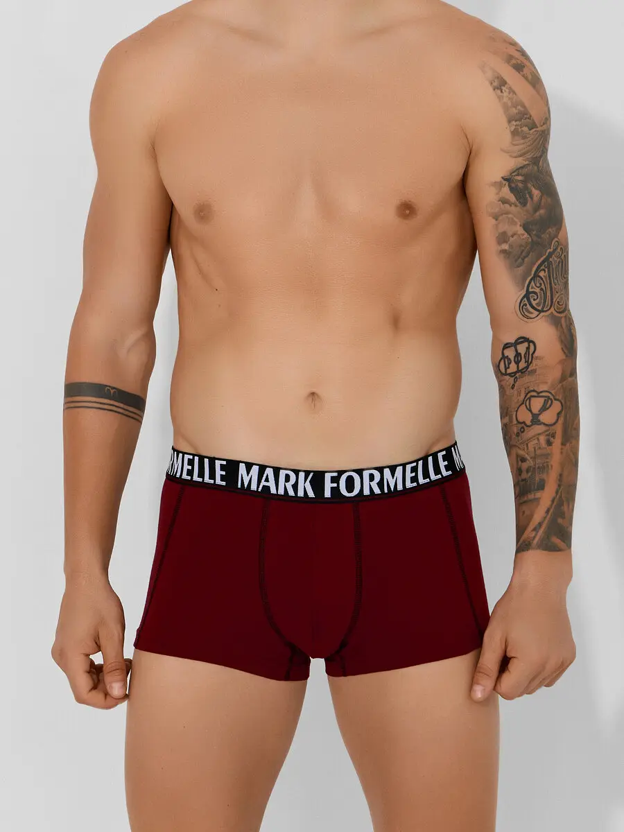 Трусы боксеры мужские Mark Formelle бордовые