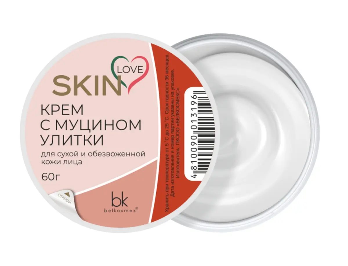 Крем BelKosmex с муцином улитки питательный 60 г с муцином улитки питательный 60 г для сухой кожи