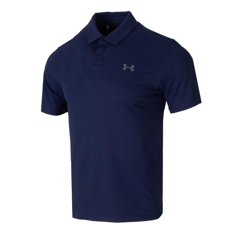 Under Armour Training Comfortable Breathable Casual Polo Shirt Men tops Blue 1387341-410 2XL black