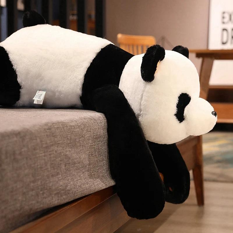 50cm Giant Panda Plush Toy Soft Sleep Pillow Cartoon Stuffed Animal Doll Classic Kids Birthday Christmas Gift black 3c Accessories1