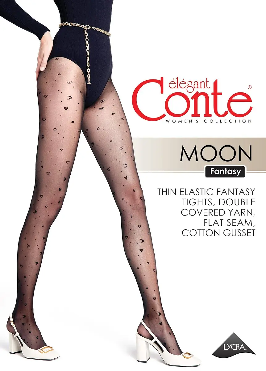 Колготки Conte Fantasy Moon с рисунком космос