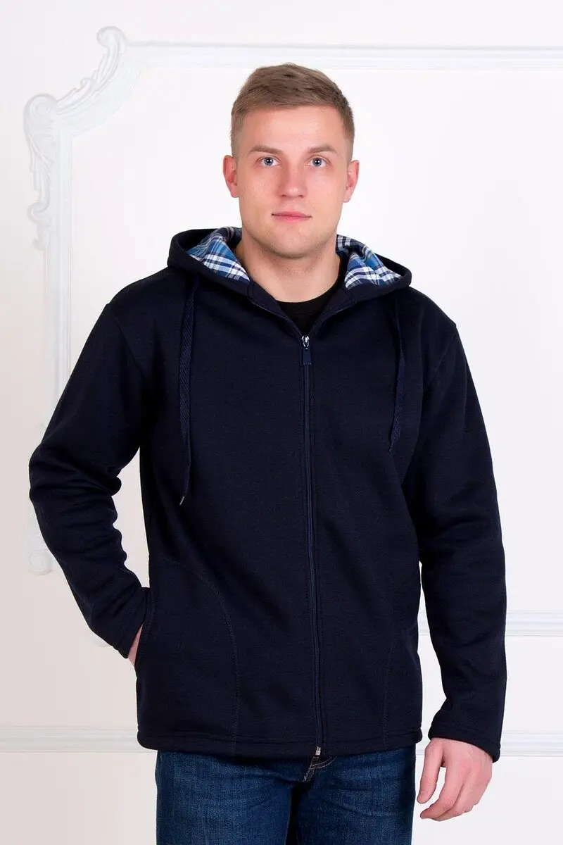 Толстовка Lika Dress на молнии синяя