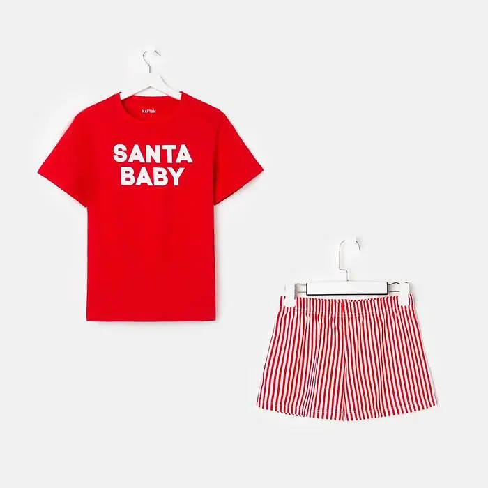 Пижама KAFTAN Santa baby хлопковая ярко-красная