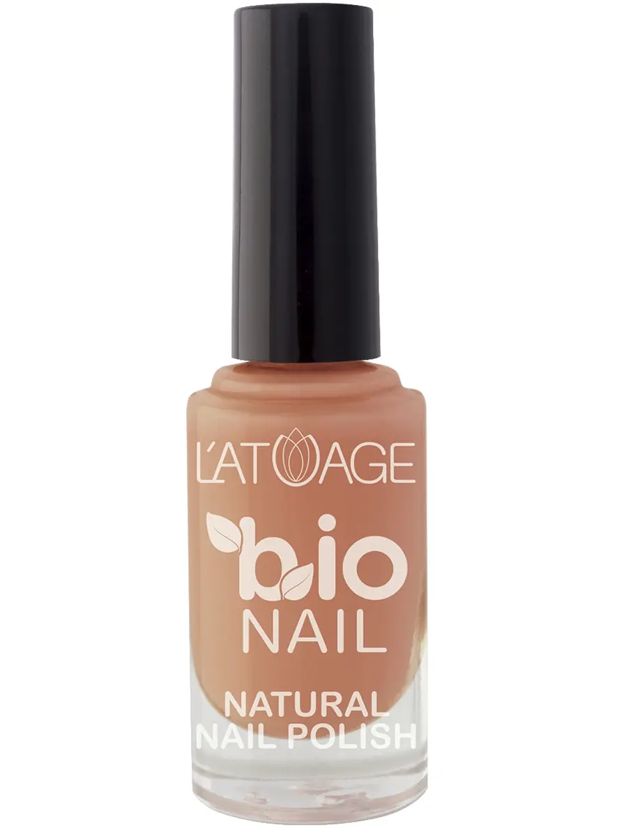 Лак для ногтей L'atuage BIO NAIL тон 805 бежевый для дизайна ногтей стойкий до 5 дней бежевый