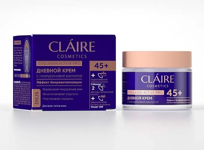 Крем Claire Cosmetics Collagen Active Pro дневной подтягивающий 45+ 50 мл подтягивающий для нормальной кожи 45+ 50 мл
