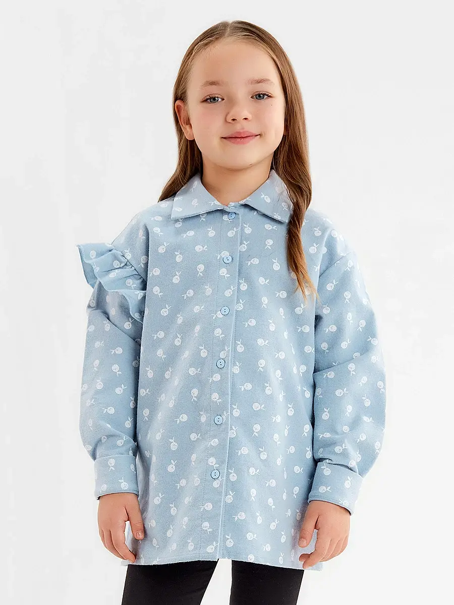 Рубашка KAFTAN для девочки синяя