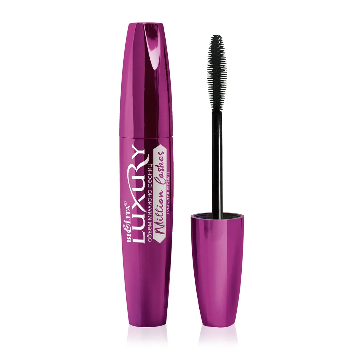 Тушь для ресниц LUXURY Million Lashes черная 12мл Белита объемная удлиняющая подкручивающая черная 12мл