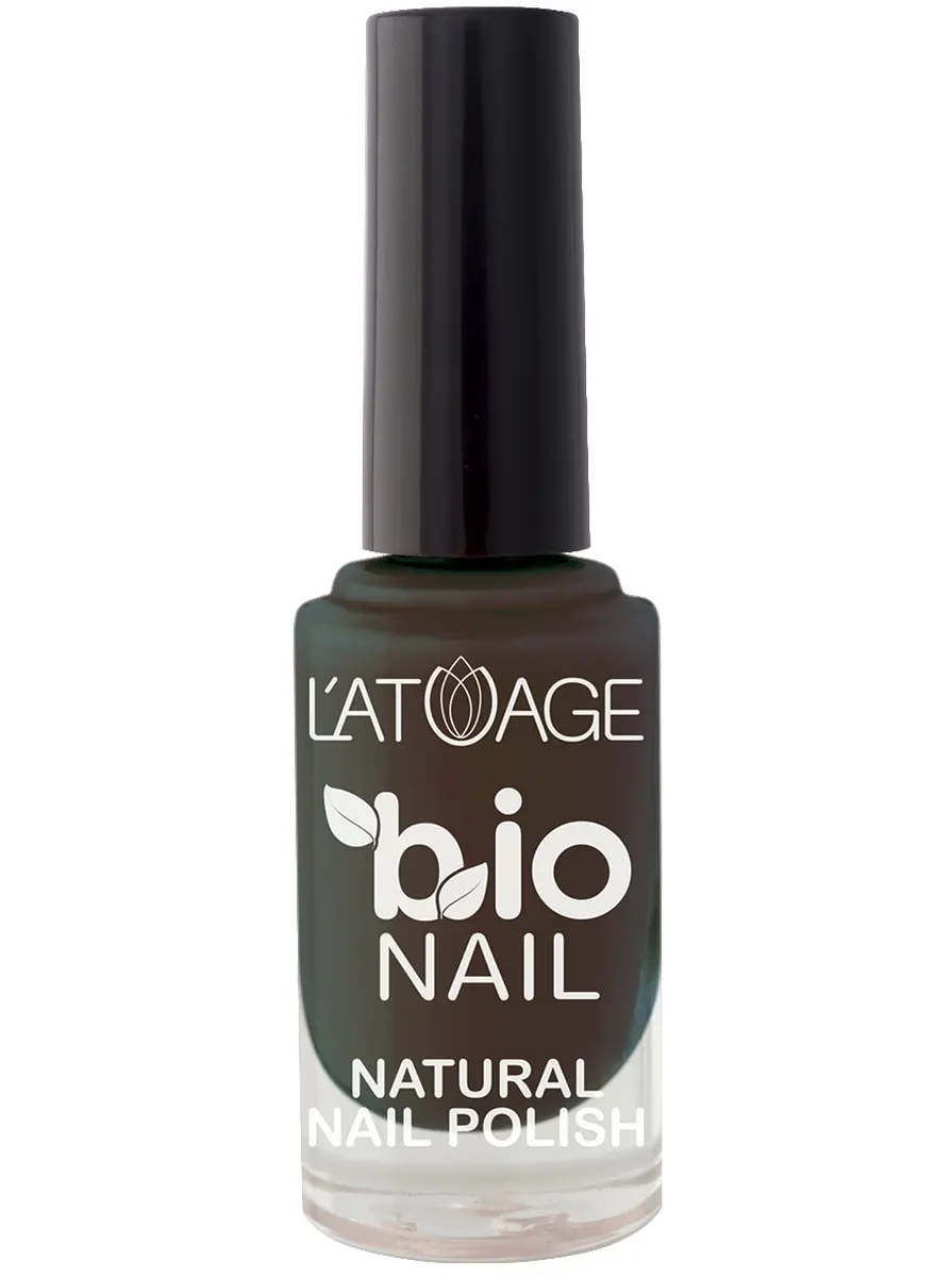 Лак для ногтей L'atuage BIO NAIL тон 815 черный тон 815 черный для дизайна ногтей