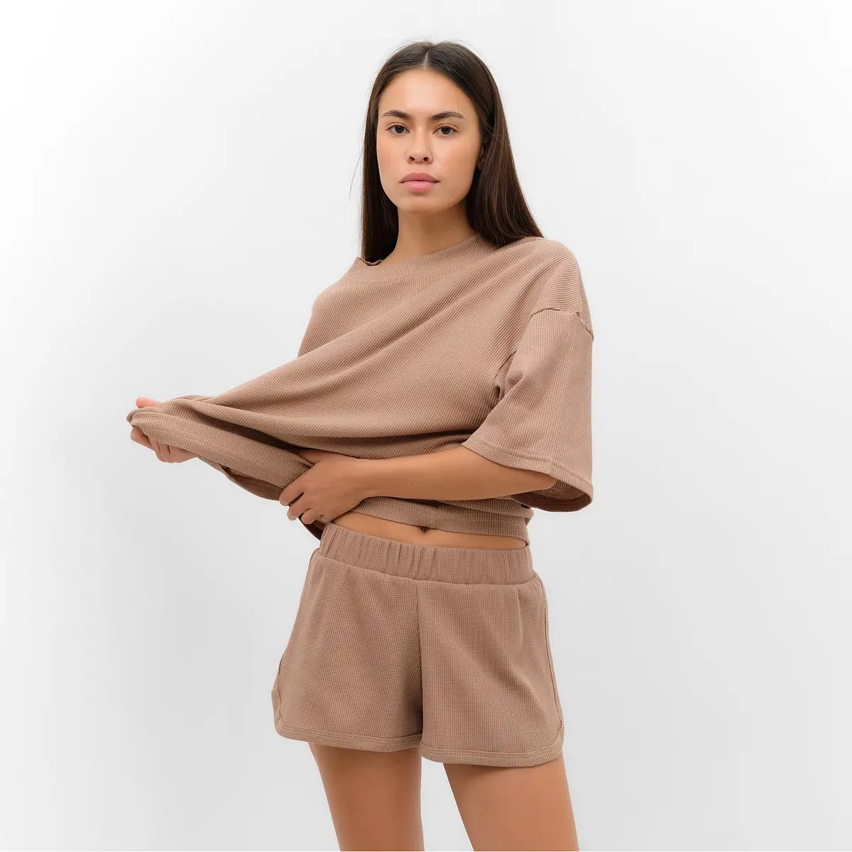 Пижама KAFTAN хлопковая бежевая