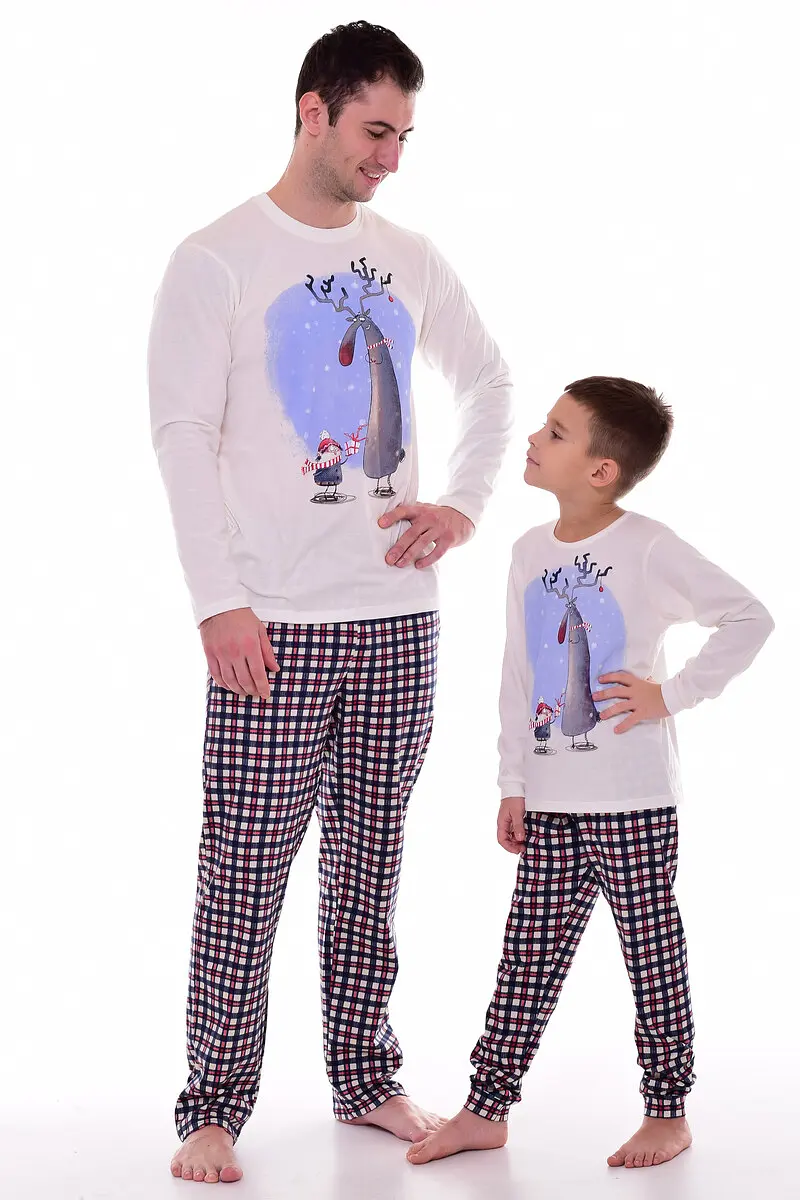 Мужская пижама Новое кимоно хлопковая молочно-белая