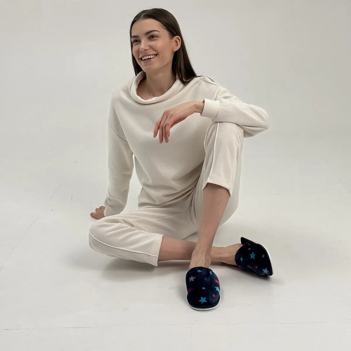 Тапочки TapModa велсофтовые тёмно-синие