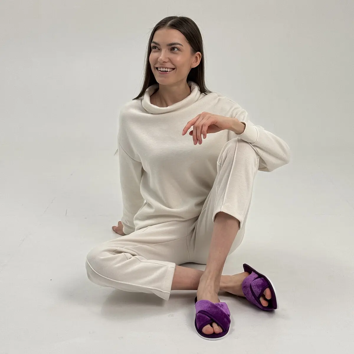 Тапочки TapModa велсофт фиолетовые