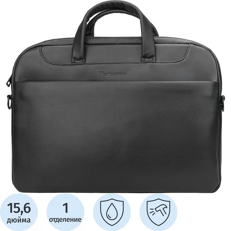 Сумка для ноутбука PortCase KCB-22 нейлоновая чёрная нейлоновая на молнии для 15.6 дюймов чёрная