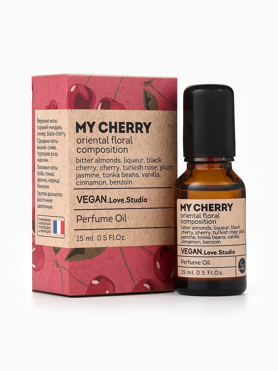 Парфюмерное масло женское My Cherry 15 мл VEGAN.Love.Studio сладко-вишневый 15 мл