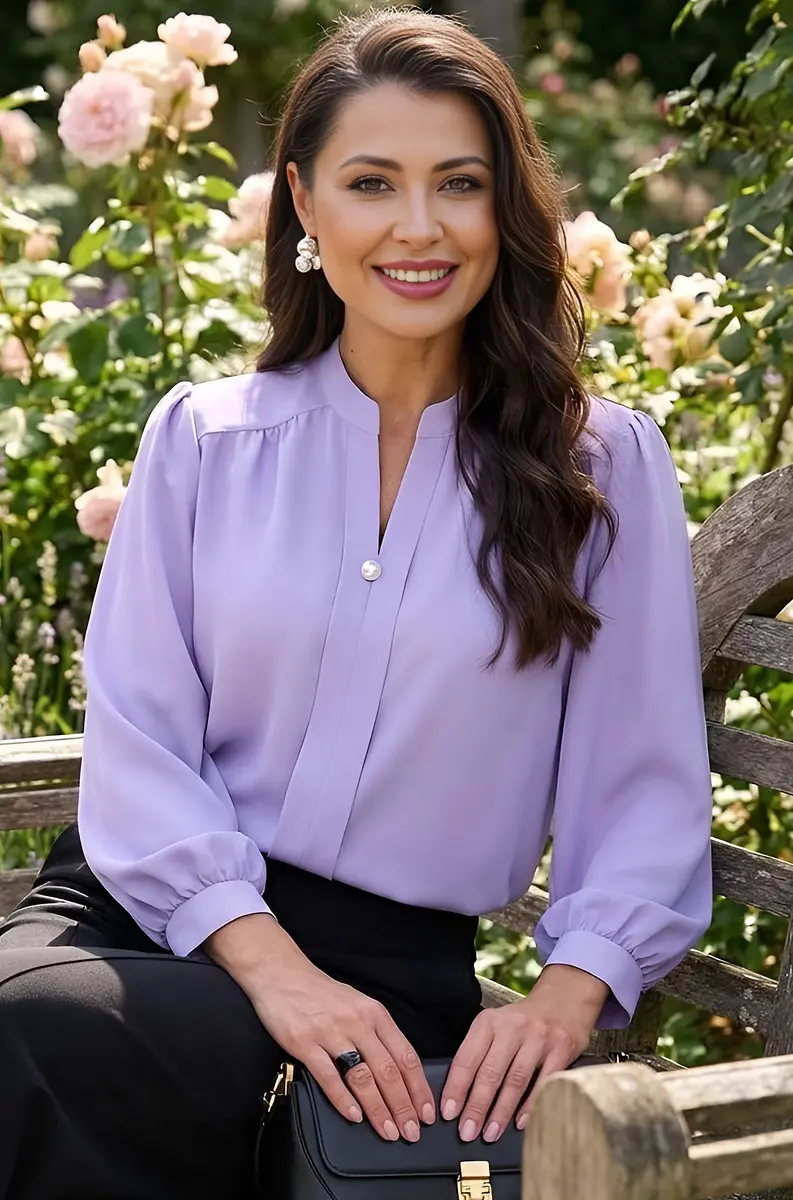 Блуза SelenaSonata деловая фиолетовая