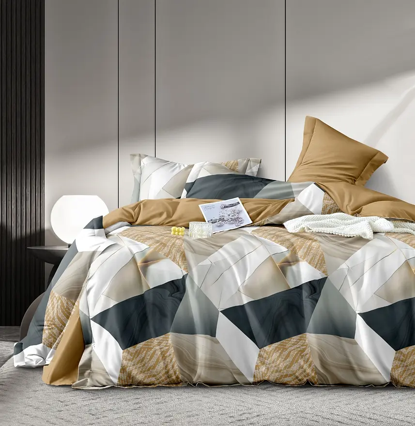 Постельное бельё Viola хлопковое 2-спальное с евро простынёй разноцветное хлопковое 2-спальное с евро простынёй на резинке разноцветное