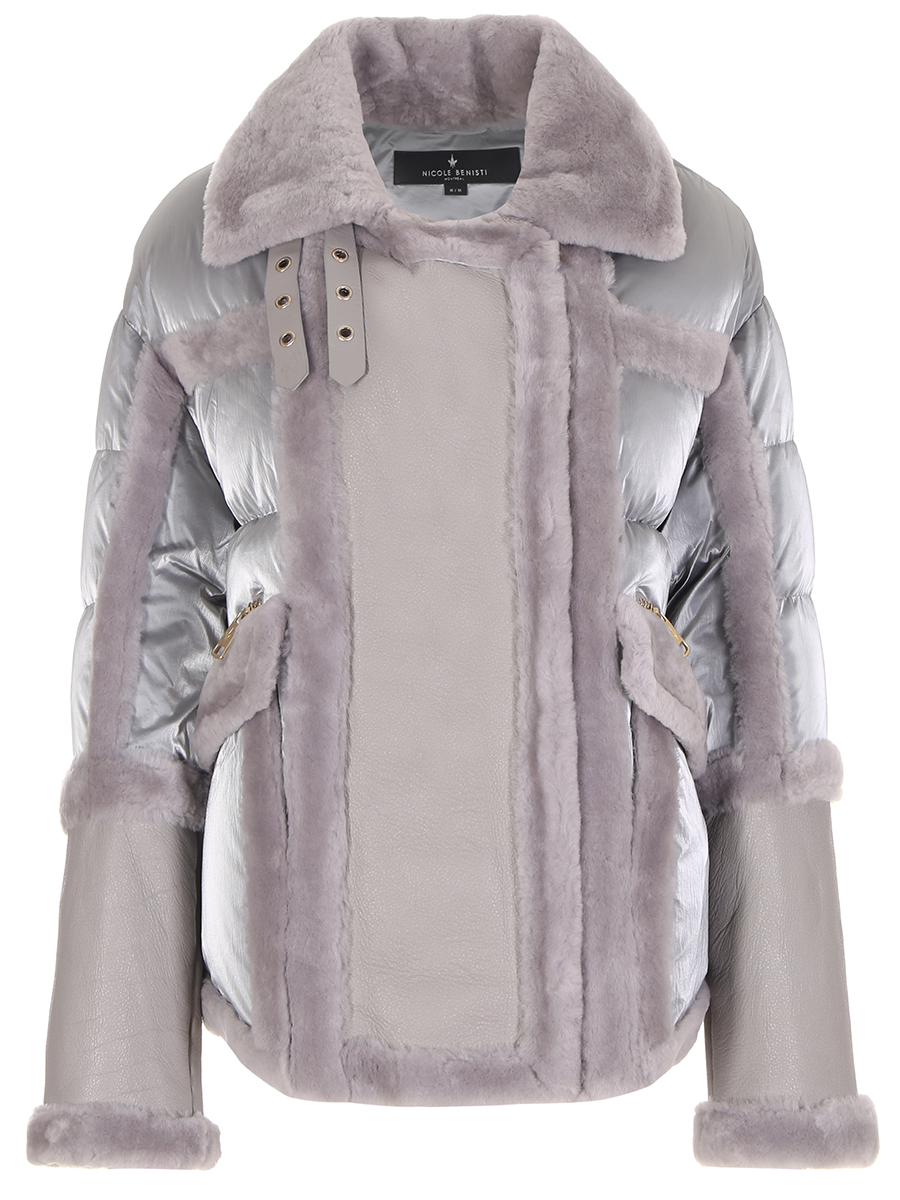 Пуховик стеганый NICOLE BENISTI NLJ70644/grey