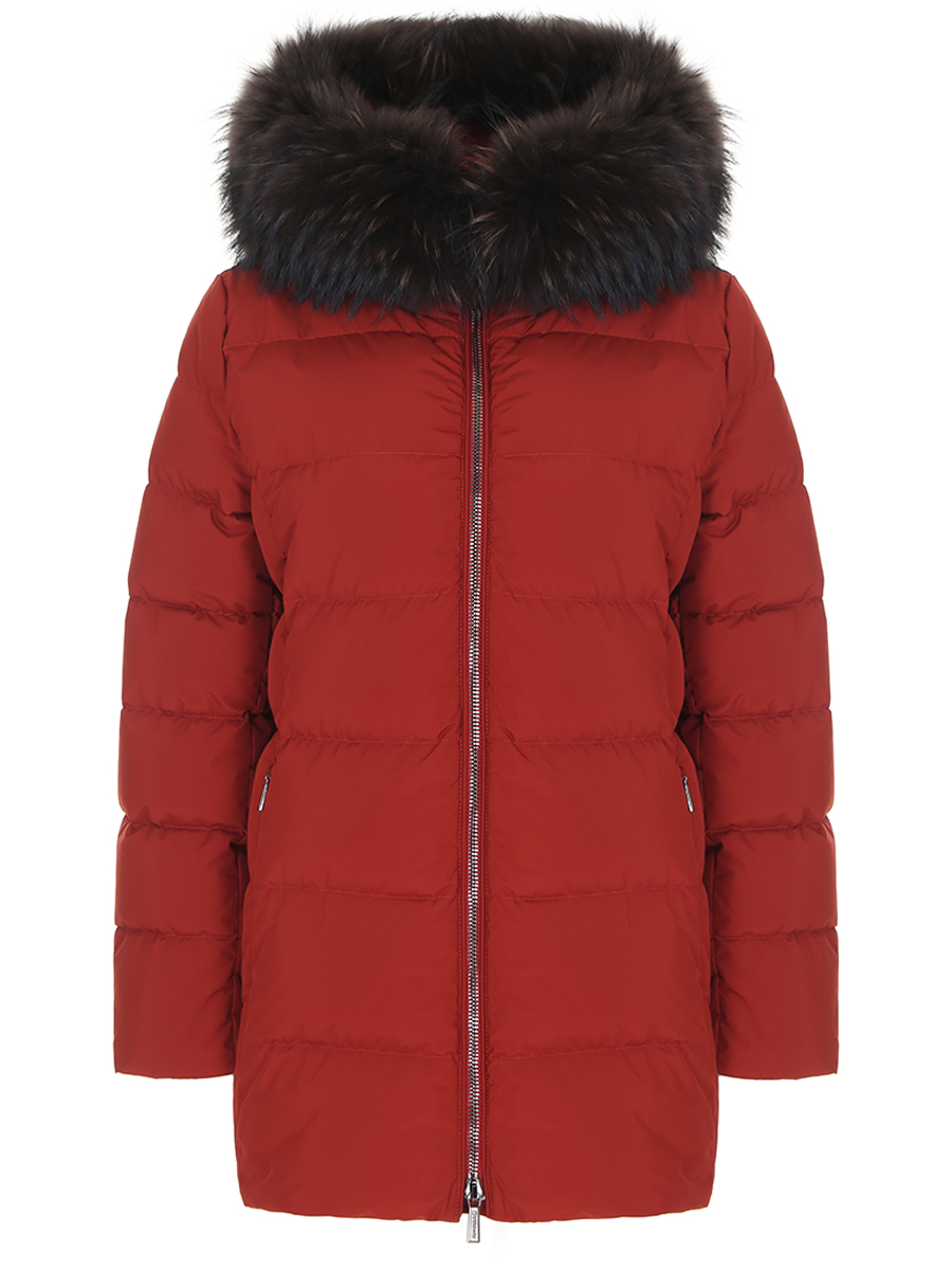 Пуховик стеганый MOORER MODPI100096 AKARI PAPRIKA