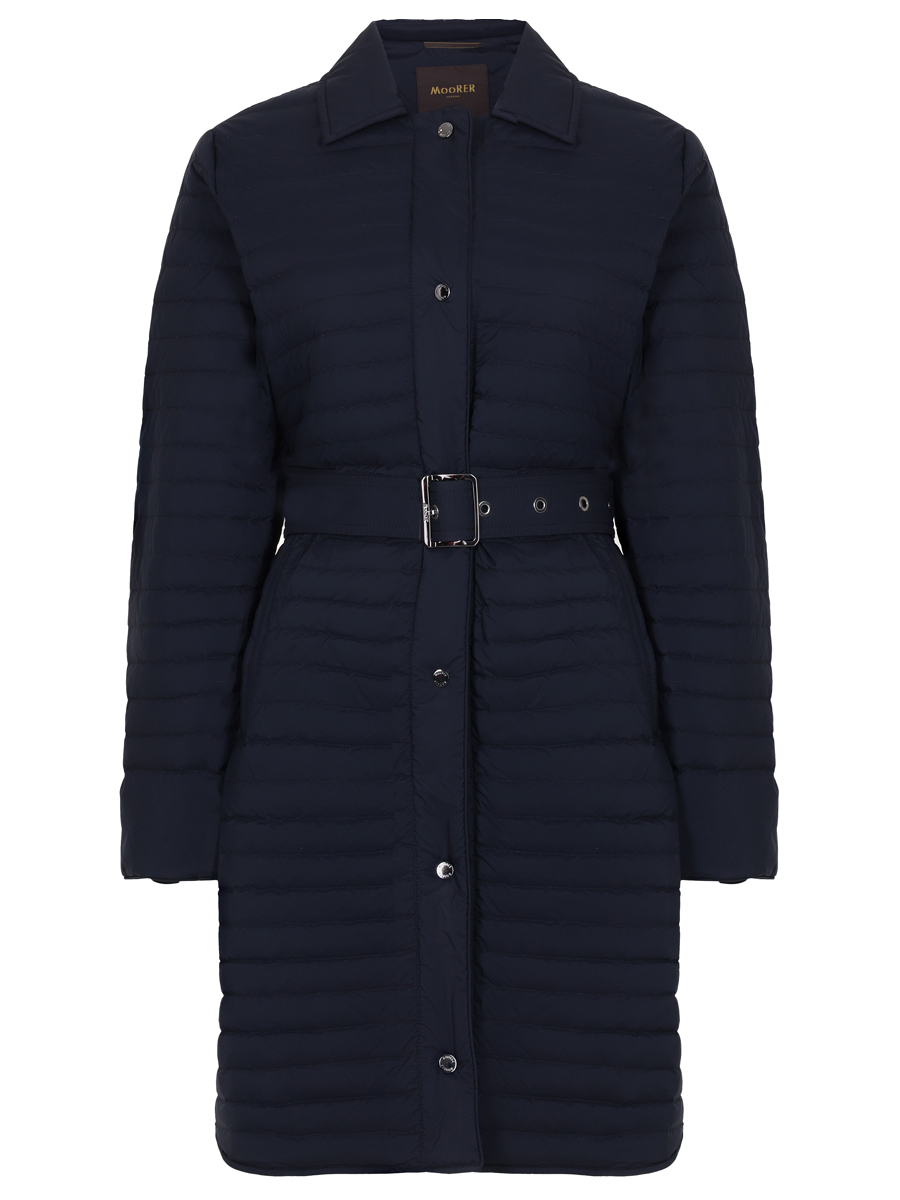 Пуховик стеганый MOORER MODPI100125 BRIGID DARK BLU