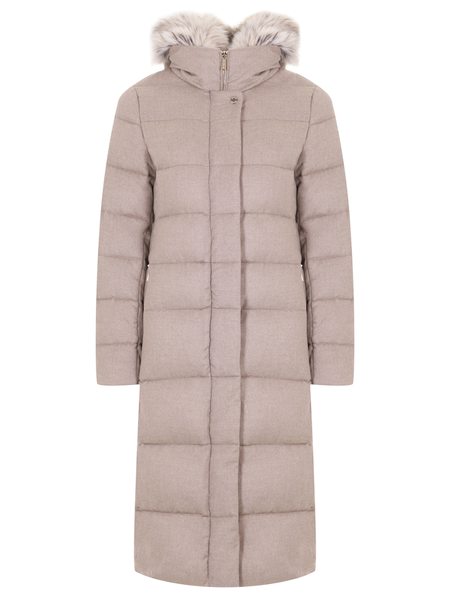 Пуховик стеганый MOORER MODGI100047 Zagara-LS9 Beige 0252